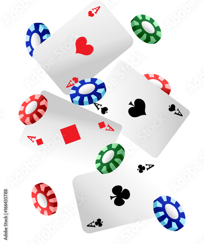illustration of set of casino icons on isolated white background Web site page and mobile app design vector illustration