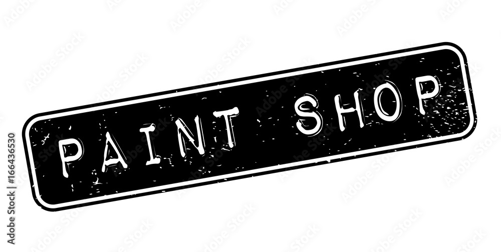 Paint Shop rubber stamp. Grunge design with dust scratches. Effects can be easily removed for a clean, crisp look. Color is easily changed. Paint Shop rubber stamp. Grunge design with dust scratches. Effects can be easily removed for a clean, crisp look. Color is easily changed.