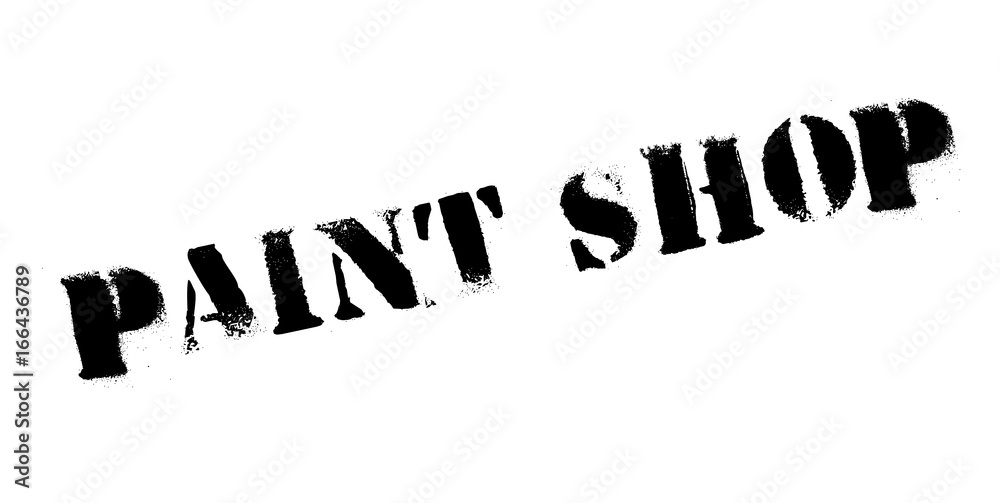 Paint Shop rubber stamp. Grunge design with dust scratches. Effects can be easily removed for a clean, crisp look. Color is easily changed. Paint Shop rubber stamp. Grunge design with dust scratches. Effects can be easily removed for a clean, crisp look. Color is easily changed.