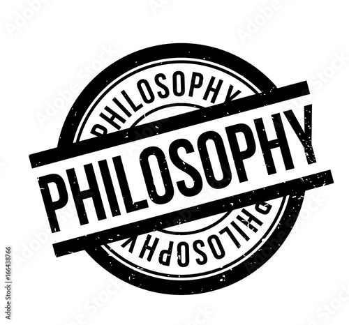 Philosophy rubber stamp. Grunge design with dust scratches. Effects can be easily removed for a clean, crisp look. Color is easily changed.