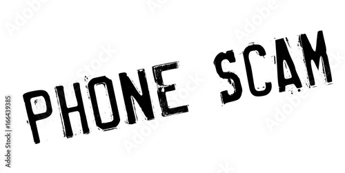 Phone Scam rubber stamp. Grunge design with dust scratches. Effects can be easily removed for a clean, crisp look. Color is easily changed.