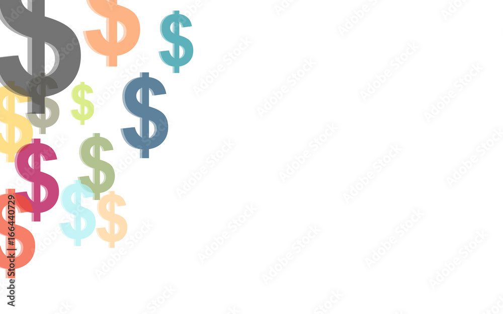 Hintergrund aus bunten Dollar-Symbolen Reichtum Hintergrund aus bunten Dollar-Symbolen Reichtum