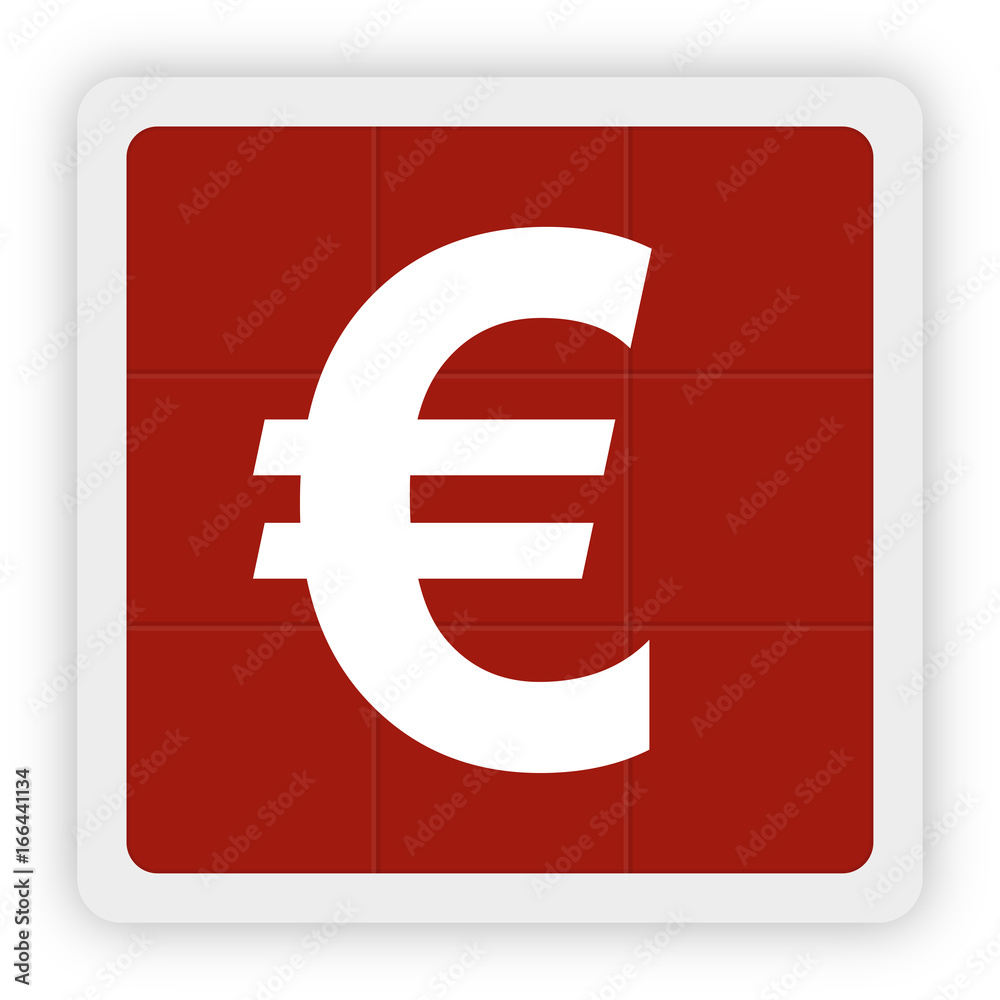 Red Icon Schaltfläche - Euro Währung Red Icon Schaltfläche - Euro Währung