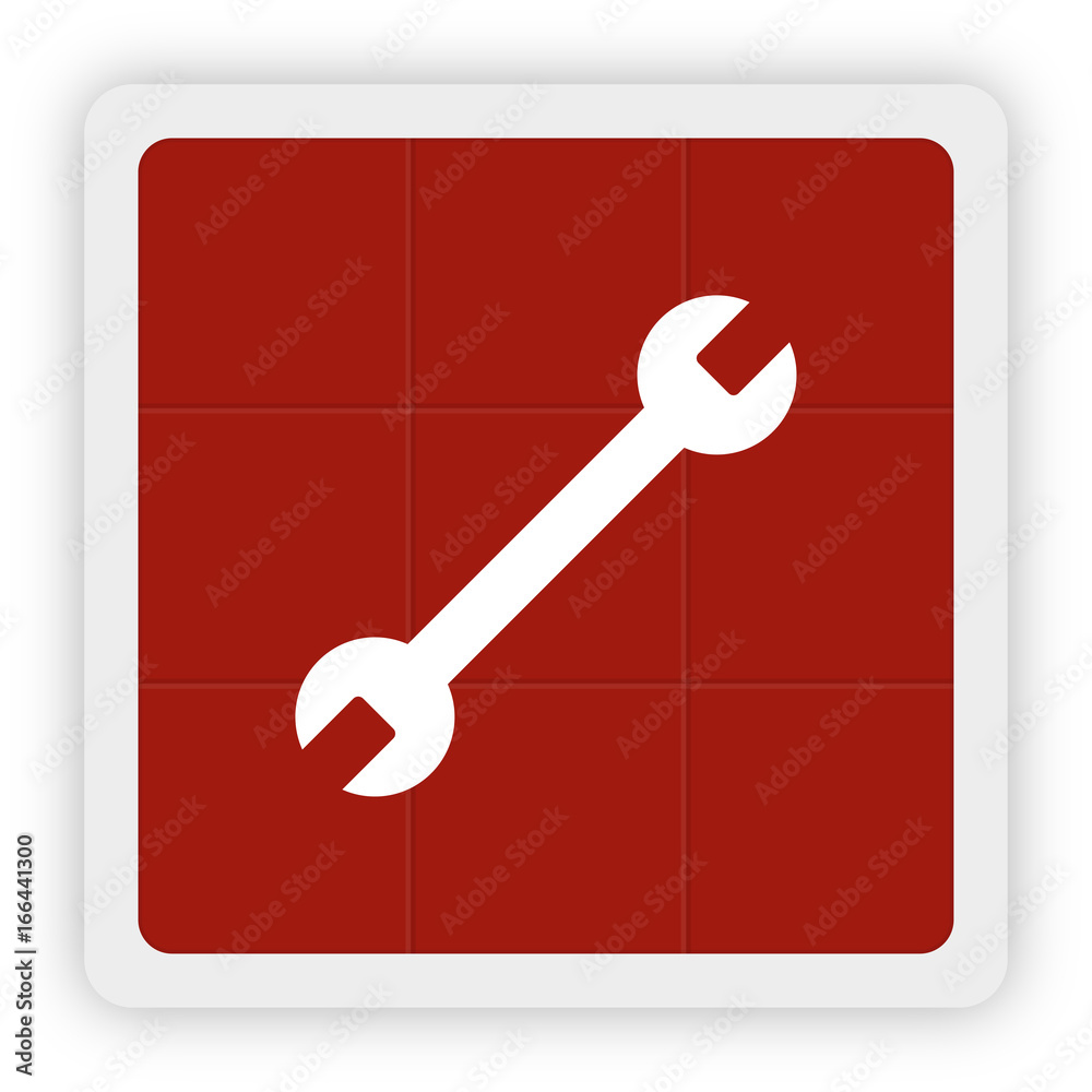 Red Icon Schaltfläche - Schraubenschlüssel Einstellungen Red Icon Schaltfläche - Schraubenschlüssel Einstellungen