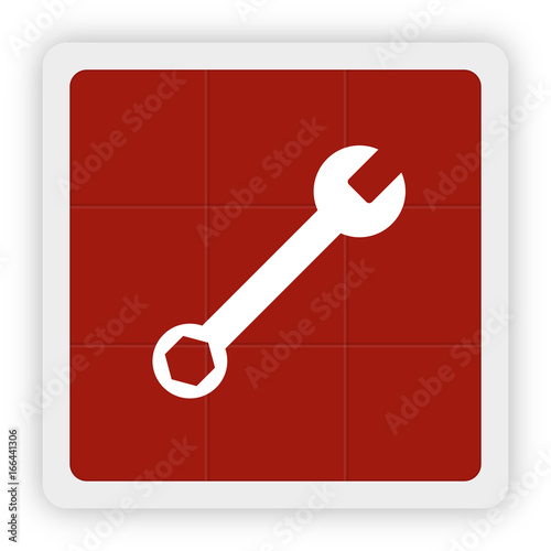 Red Icon Schaltfläche - Maulschlüssel