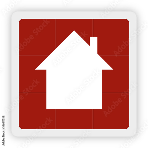 Red Icon Schaltfläche - Haus Immobilie