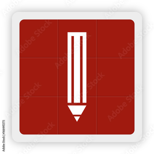 Red Icon Schaltfläche - Stift