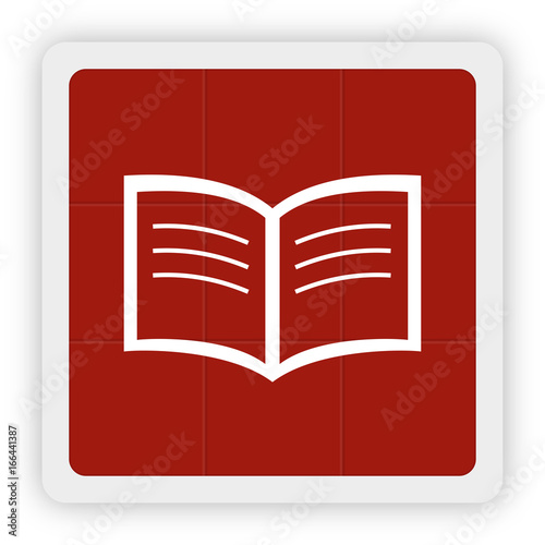 Red Icon Schaltfläche - Buch