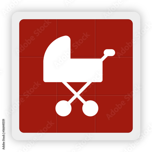 Red Icon Schaltfläche - Kinderwagen