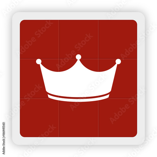 Red Icon Schaltfläche - Krone König