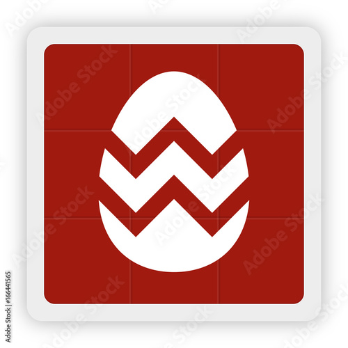 Red Icon Schaltfläche - Osterei