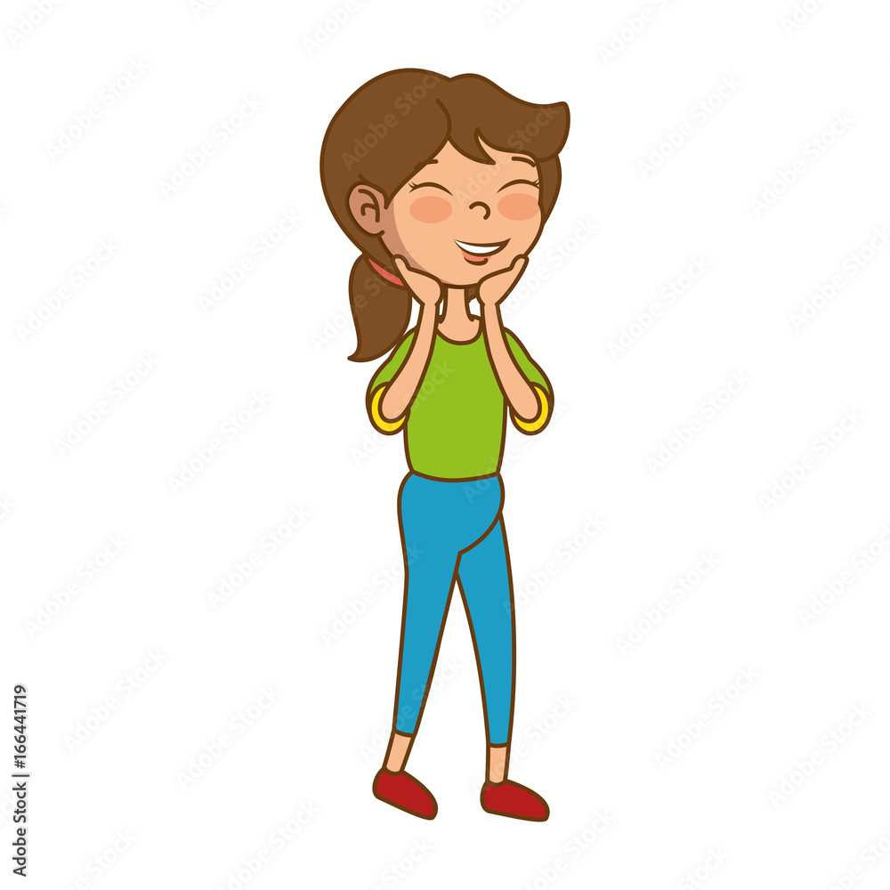 cartoon girl icon cartoon girl icon