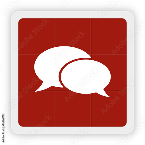 Red Icon Schaltfläche - Sprechblasen