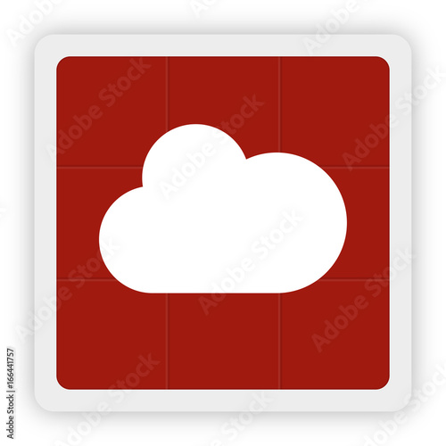 Red Icon Schaltfläche - Wolke
