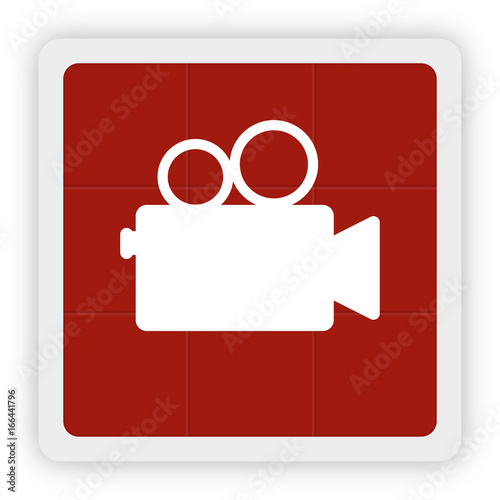 Red Icon Schaltfläche - Projektor retro