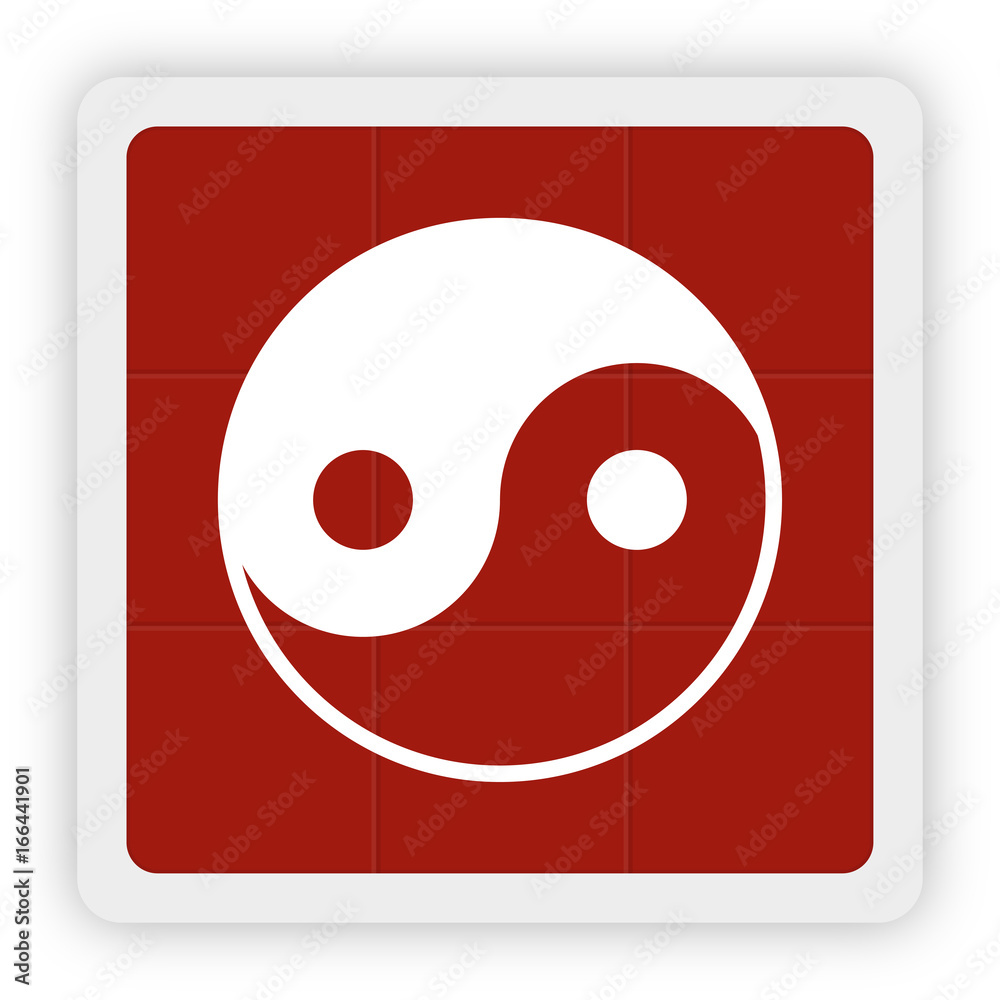 Red Icon Schaltfläche - Yin-Yang Red Icon Schaltfläche - Yin-Yang