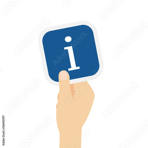 Hand hält Bierdeckel mit i