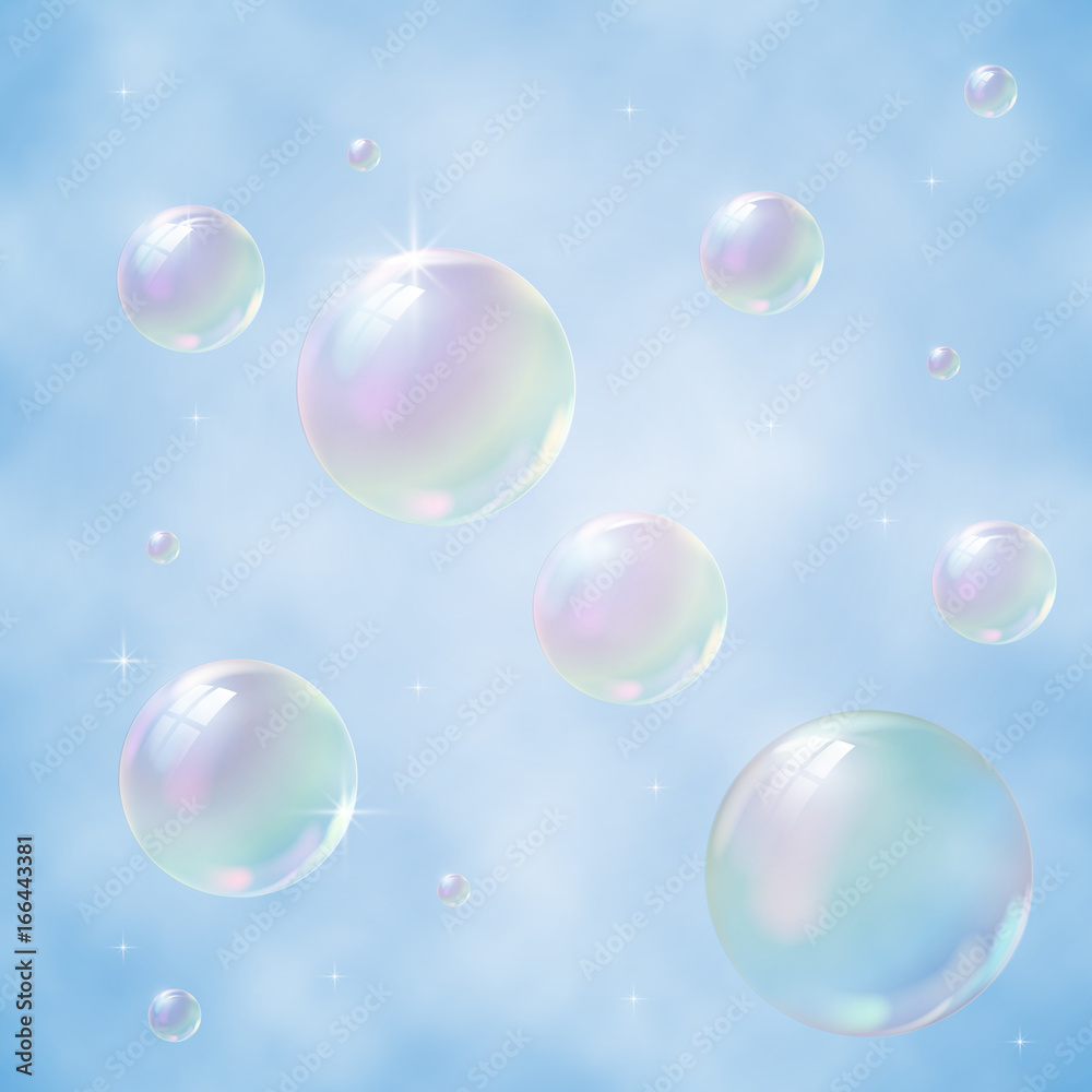 Transparent soap bubbles