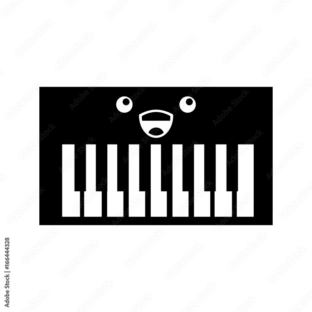 Synth console kawaii character vector illustration design Synth console kawaii character vector illustration design