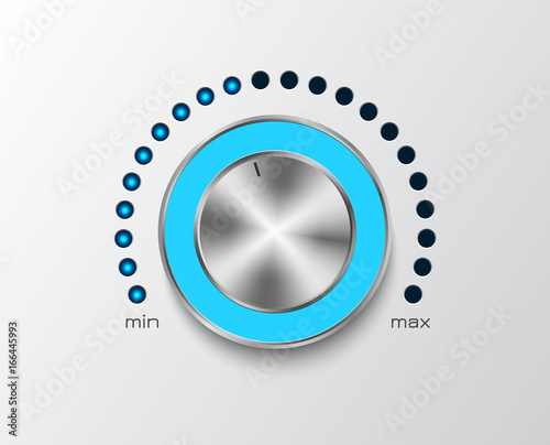 Volume controler with glowing dial