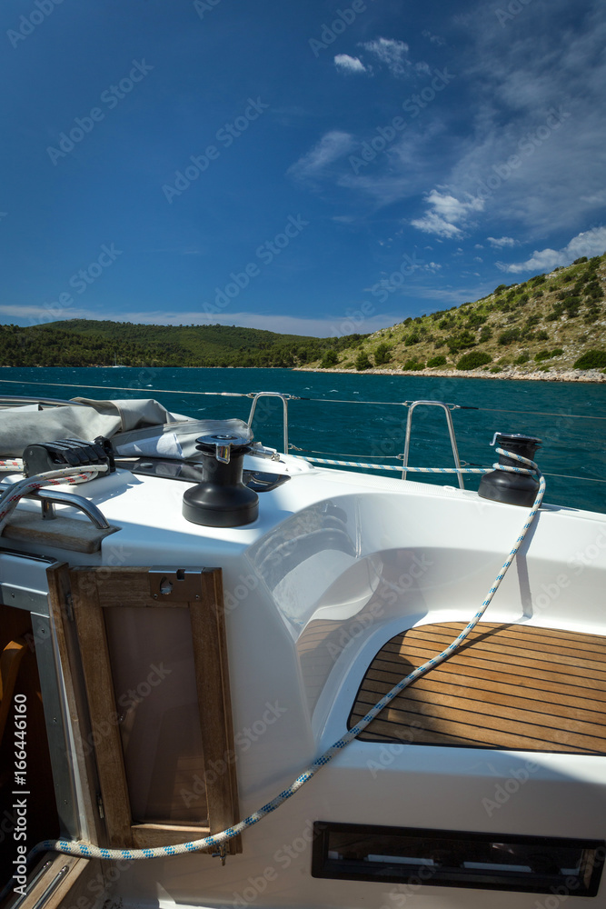 Fototapeta premium Yacht holidays in the Adriatic Sea in Croatia