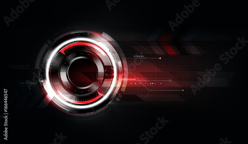 Abstract futuristic electronic circuit technology background, transparent vector illustration