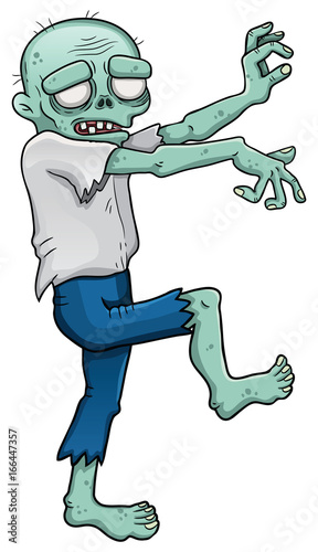 Cartoon zombie is coming