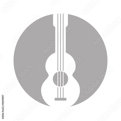 acoustic guitar isolated icon vector illustration design