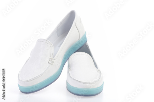 Casual moccasins in white colour for women