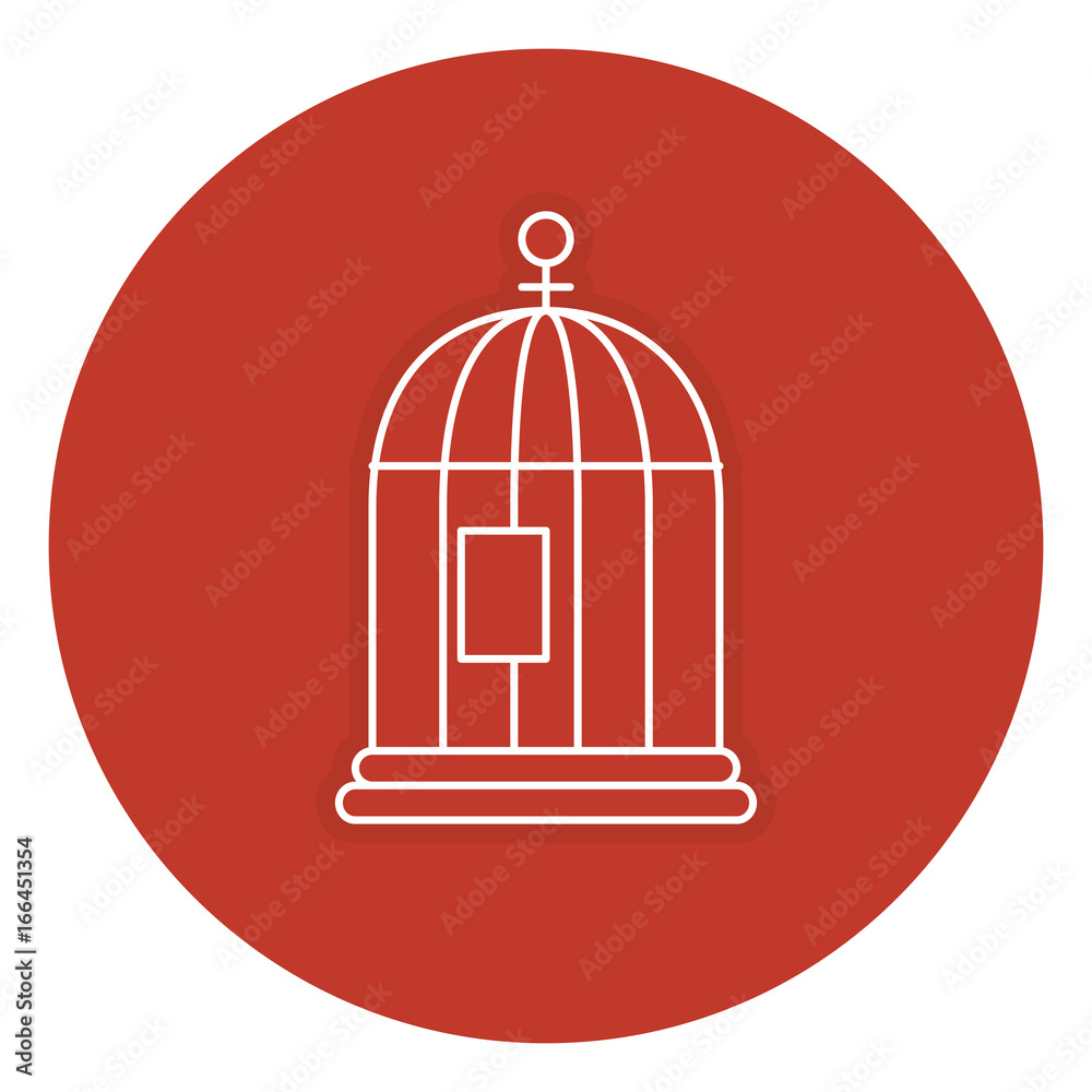 Obraz premium cage bird isolated icon