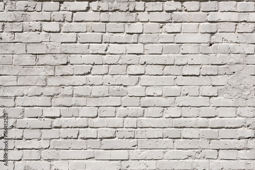 full frame of white grunge textured brick wall background