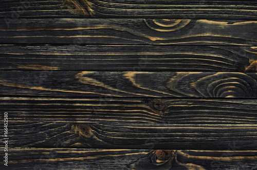 Dark Wood Background. Wooden Old Boards in a Horizontal Direction