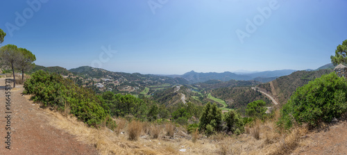 Panorama Blick über Urlaubsregion in Andalusien Spanien