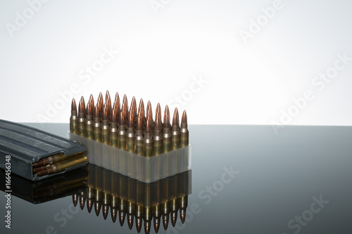 .223 rounds bullets magazine loaded ammunition brass © Mitch