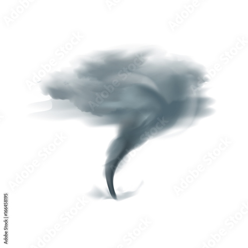 Tornado Realistic Black On White