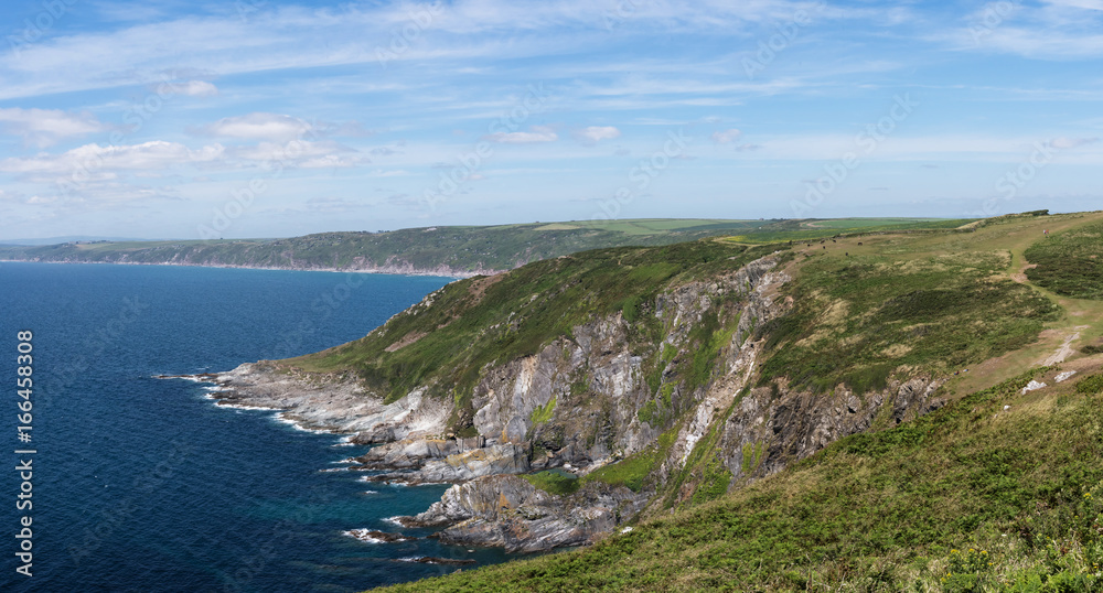 Panorama from St Michael's Chapel, Cornwall, England