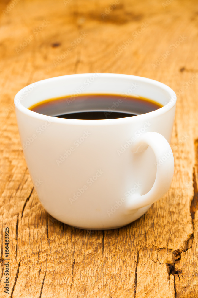 Indoors shot of a cup of black coffee