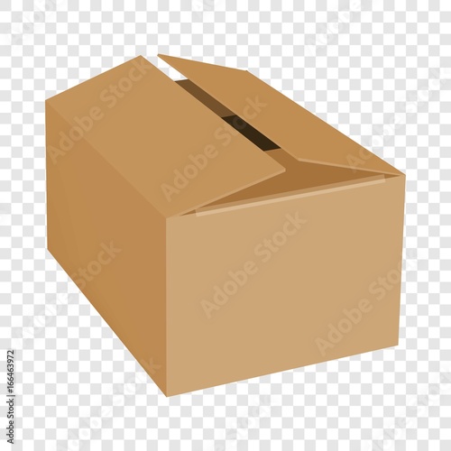 Empty box mockup, realistic style