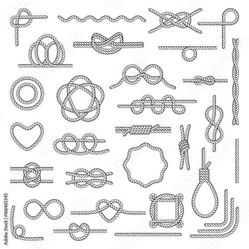 Nautical rope knots photo