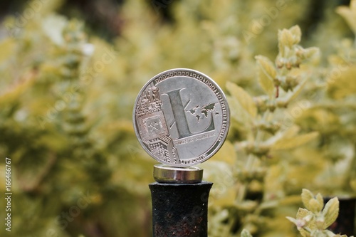 Silver Litecoin coin photo