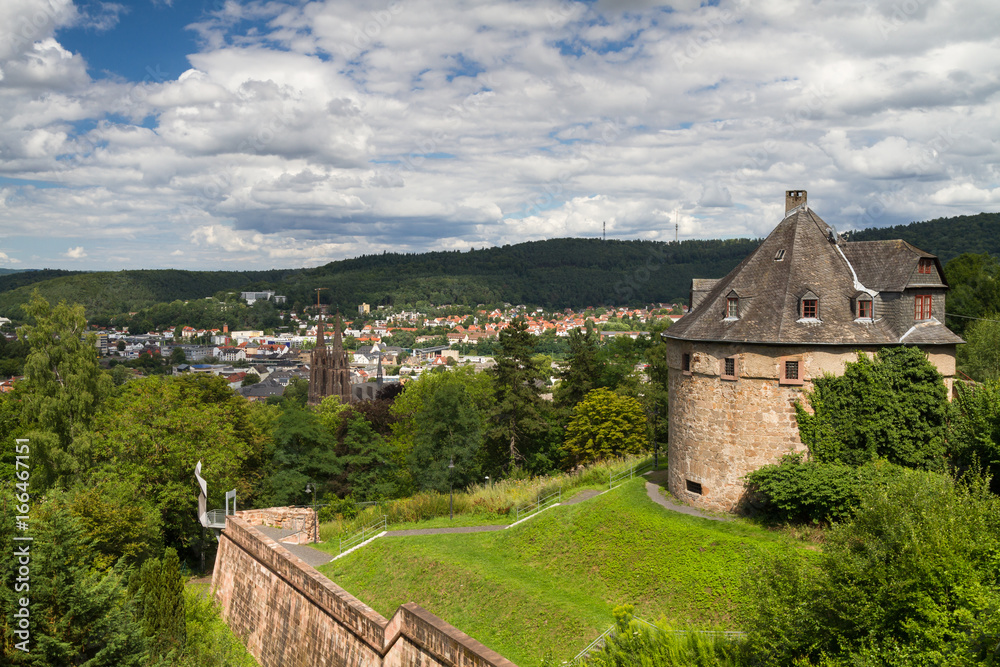 Cityscape of Marburg as seen from the Marburg fortress