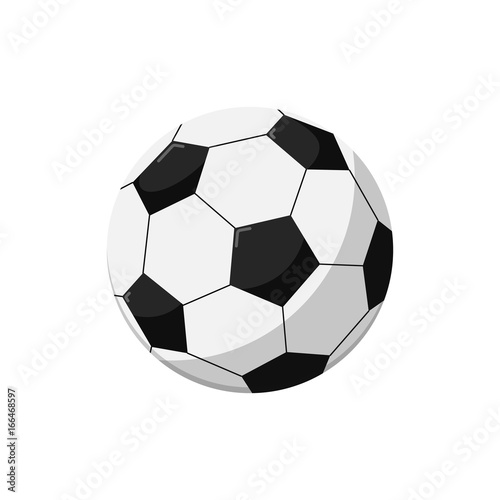 Soccer ball isolated vector icon. Athletic equipment  healthy lifestyle  fitness activity vector illustration.