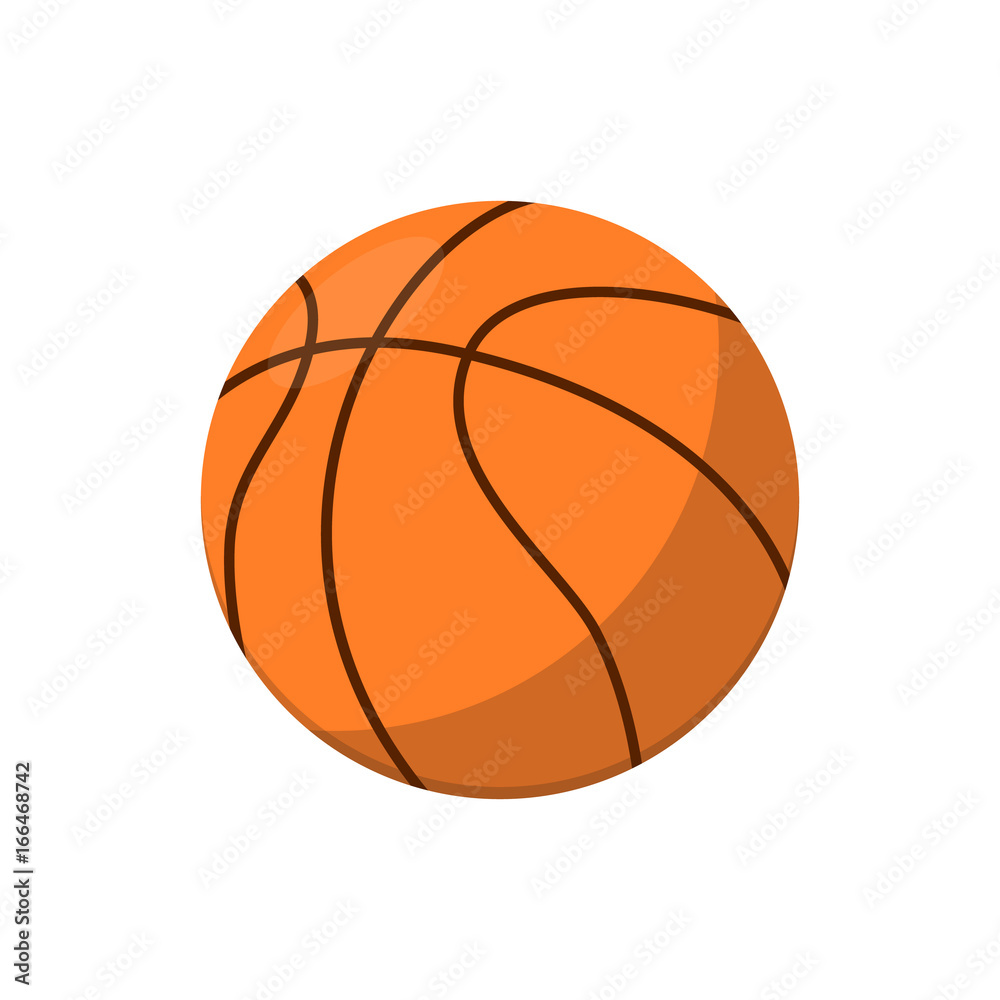 Basketball ball isolated vector icon. Athletic equipment, healthy lifestyle, fitness activity vector illustration.