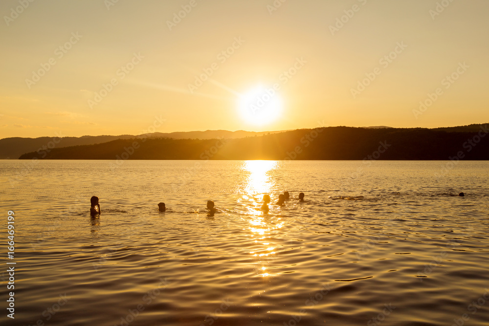 Summer fun at sunset