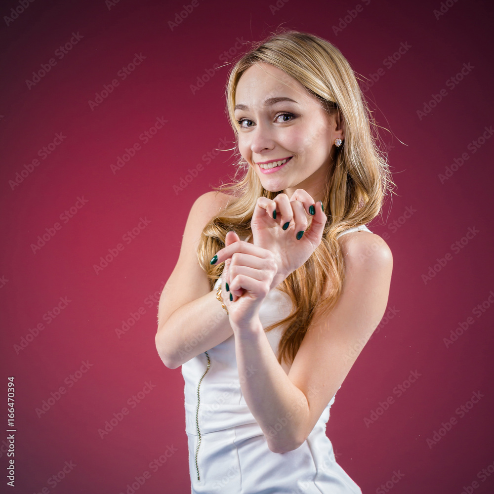 positive woman dancing. The concept of life in motion positive woman dancing. The concept of life in motion