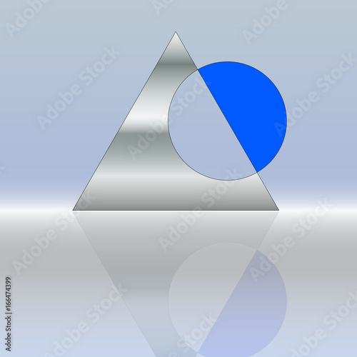 Dreieck global blau