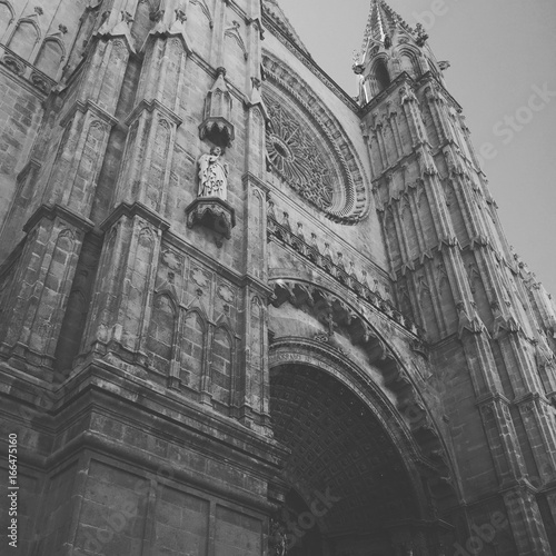 Cathédrale de Palma noir et blanc