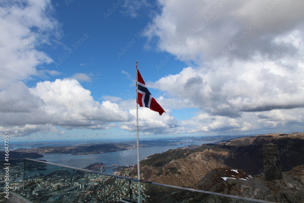 Fototapeta premium Drapeua Bergen