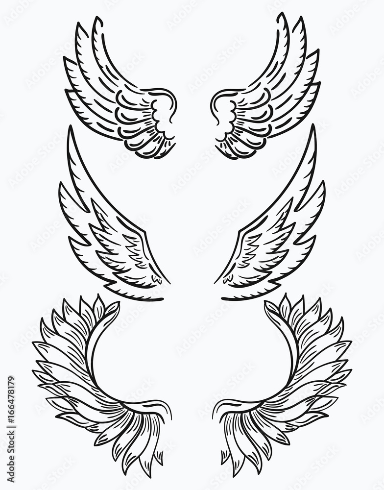 Abstract Angel Tattoo Designs