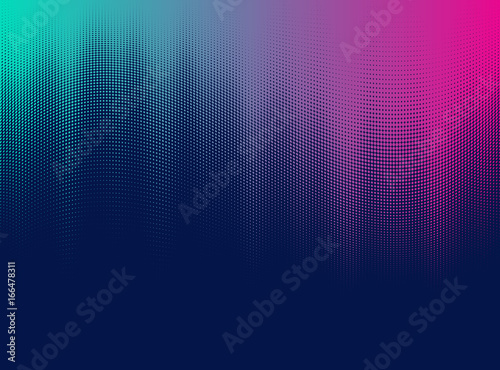 Vector halftone gradient effect. Vibrant abstract background. Retro 80's style colors and textures. photo